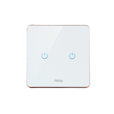 CN Standard ZigBee smart wall switch touch control 2 switches