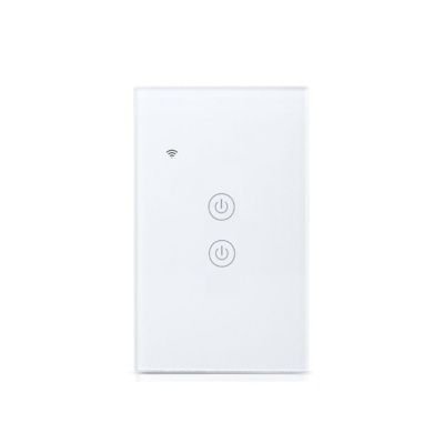 Zemismart US Tuya WiFi Light Switch No Neutral Wire Required Two Gangs