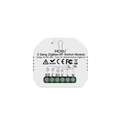 Moes Zigbee+RF Switch Module 2CH