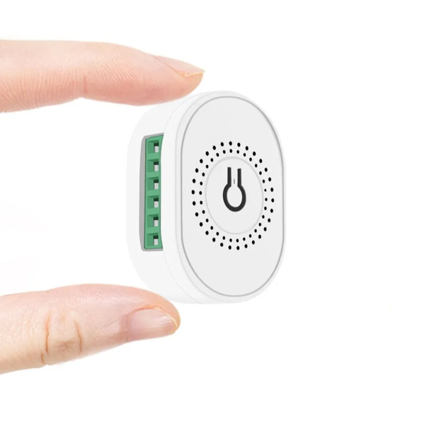 Мини реле белое Zigbee белое без нуля на 2CH - Sprut.AI