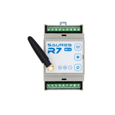 Контроллер SAURES R7 DIN, NB-IoT, 4 канала + 32 RS-485, SIM-чип МТС
