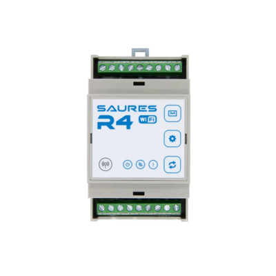 Контроллер SAURES R4 DIN, Wi-Fi, 4 канала + 8 RS-485, внешнее питание