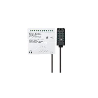 Умный выключатель Tuya Zigbee, 4 клавиши, с датчиком температуры и влажности